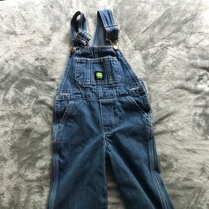 🚜 John Deere Boys 2T bibs overalls coveralls jean